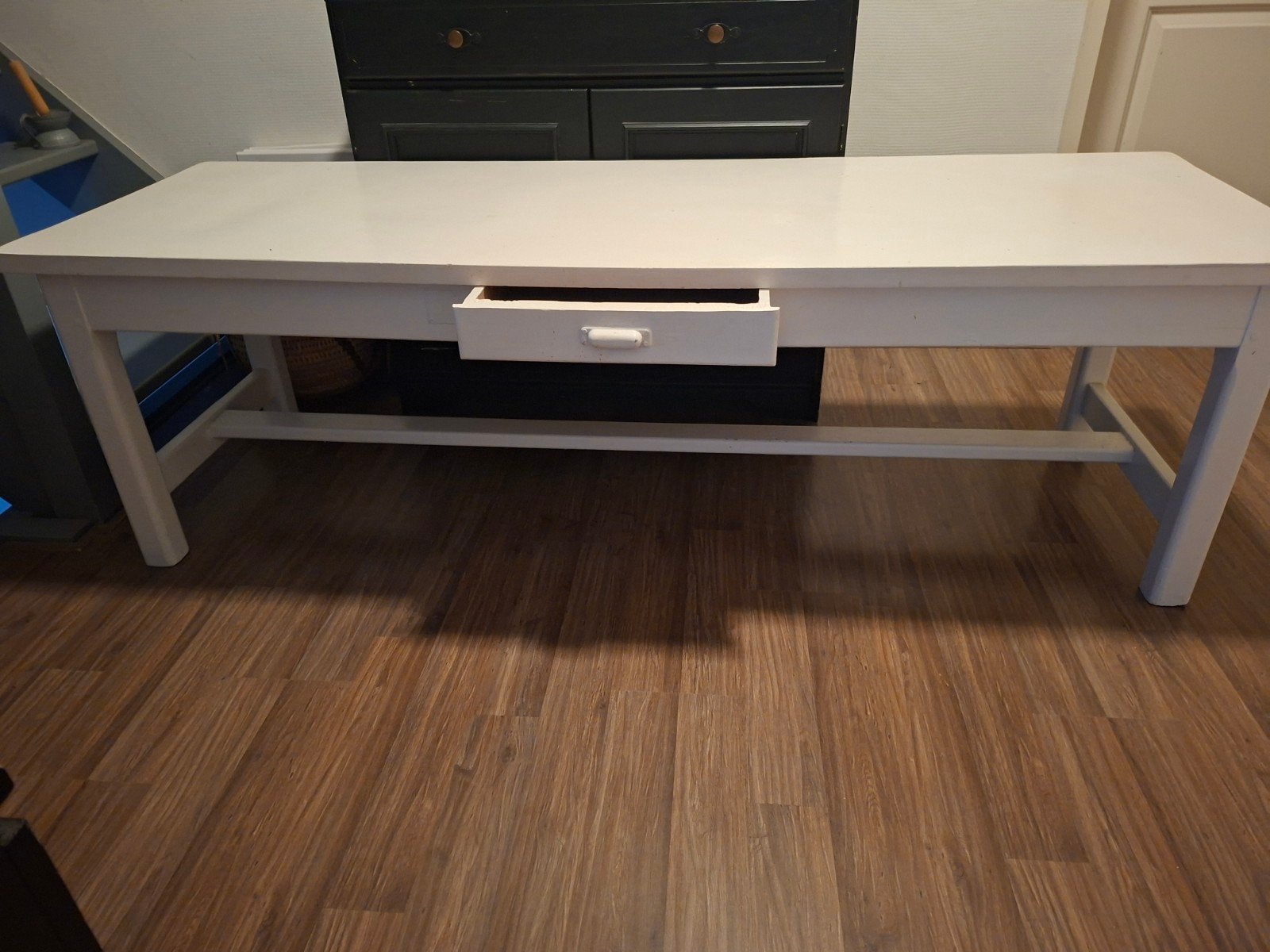 Salontafel brocante, Huis en Inrichting, Ophalen, 100 tot 150 cm, Zo goed als nieuw, 25 tot 50 cm