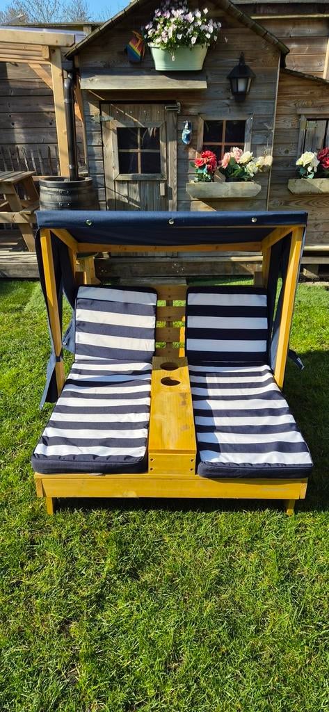 Ligbed kinderen, Tuin en Terras, Ophalen, Zo goed als nieuw, Hout