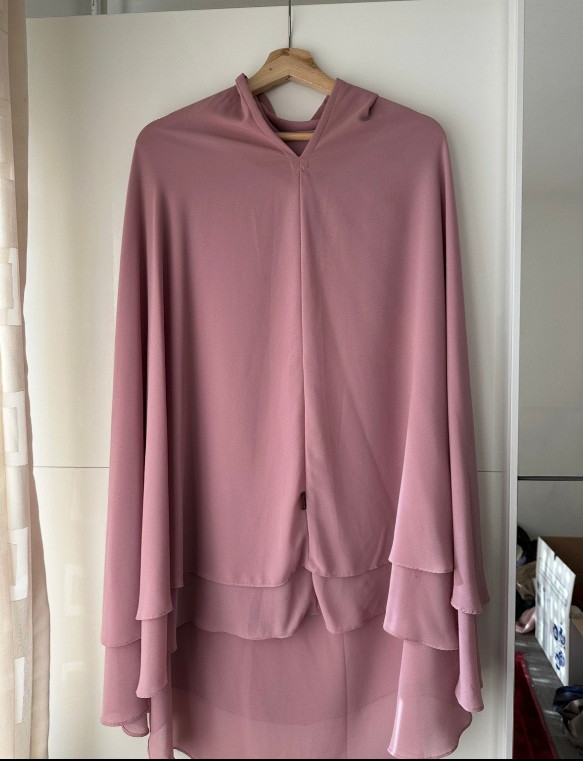 Lichtroze khimar uit Indonesië, Kleding | Dames, Ophalen of Verzenden, Zo goed als nieuw, Roze, Overige typen