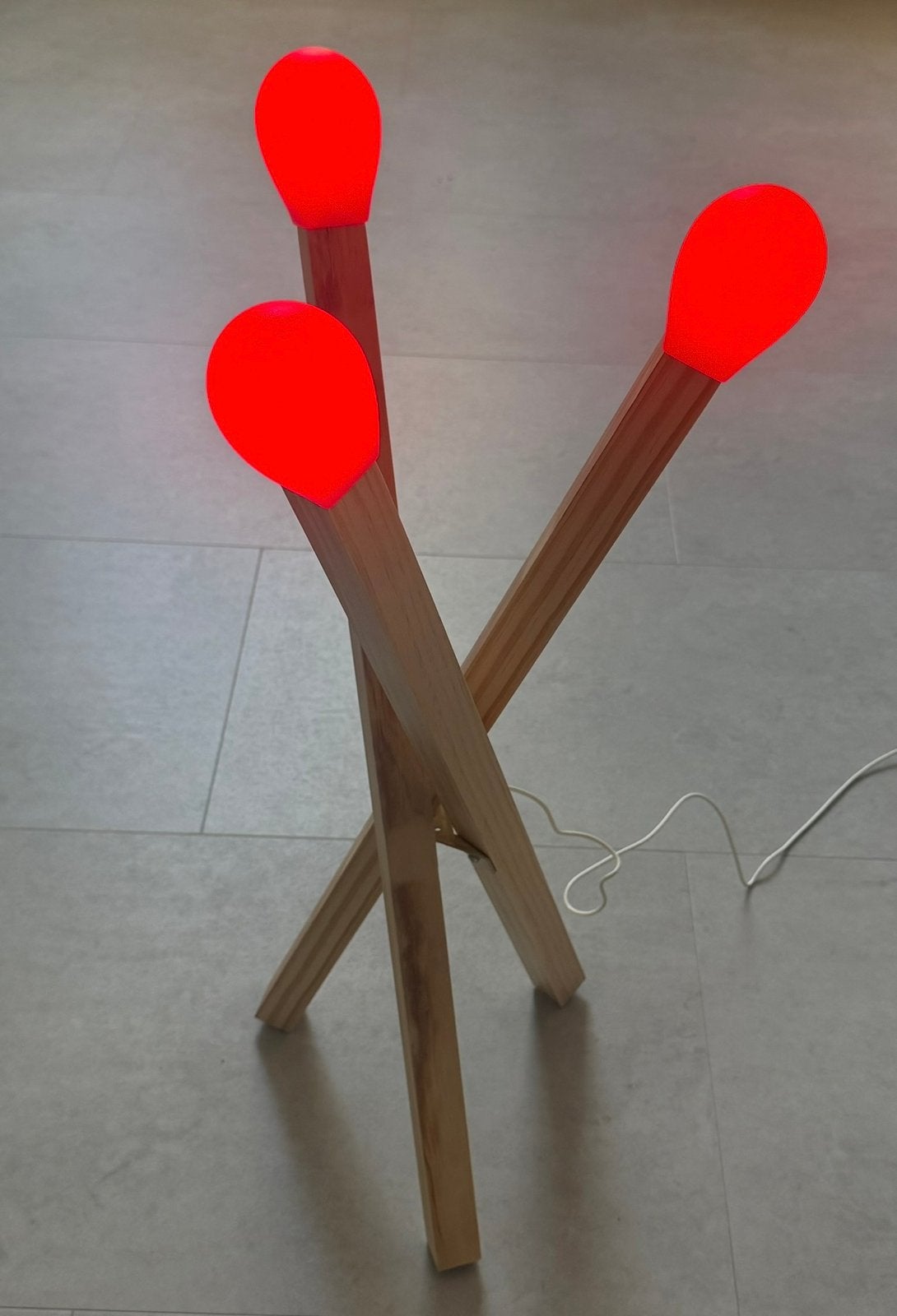 IKEA Strala LED matchstick vloerlamp, Ophalen of Verzenden, Nieuw, Hout, Minder dan 100 cm