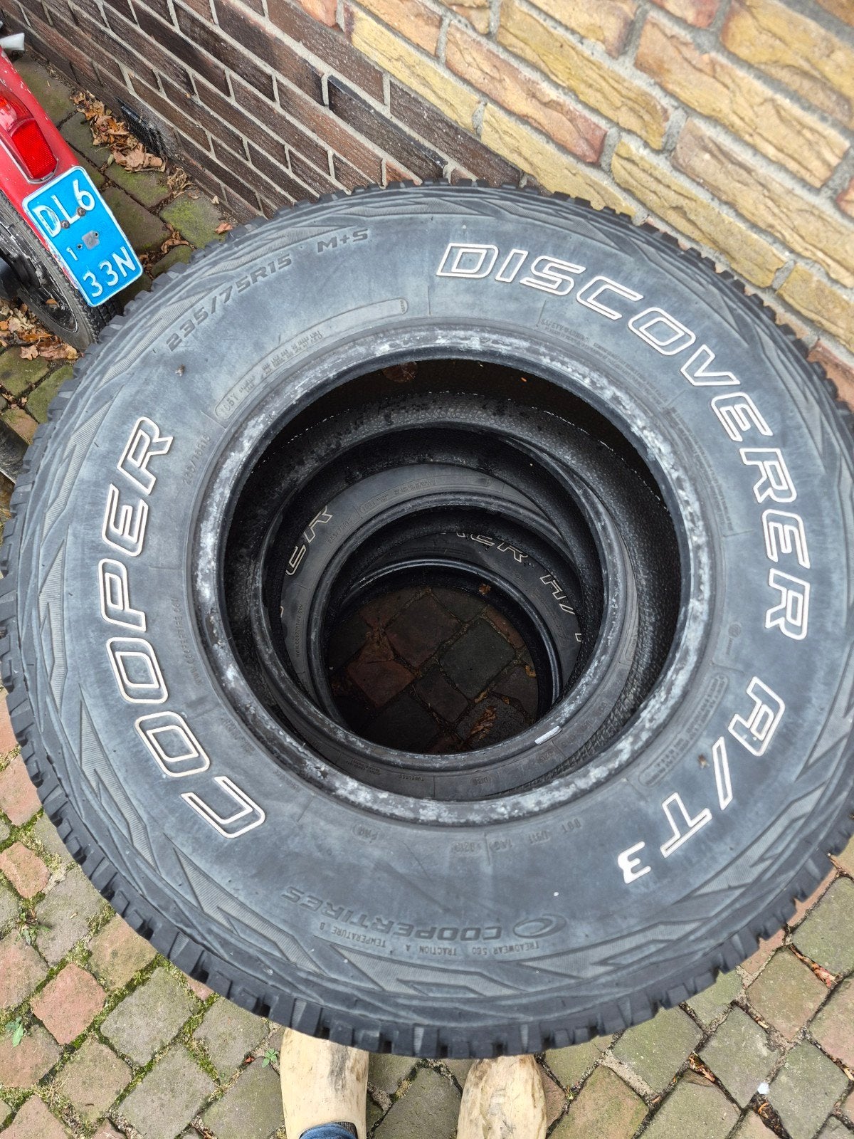 4 Cooper Discoverer A/T3 banden, Ophalen