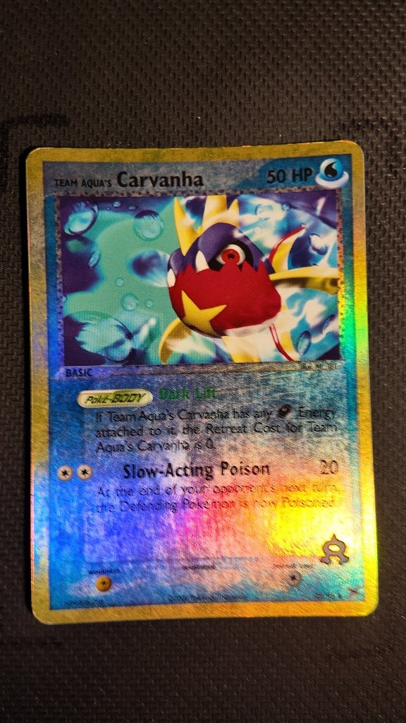 Team Aqua's Carvanha 25 Team Magma vs Team Aqua | Pokemon ka, Ophalen, Zo goed als nieuw, Losse kaart, Foil