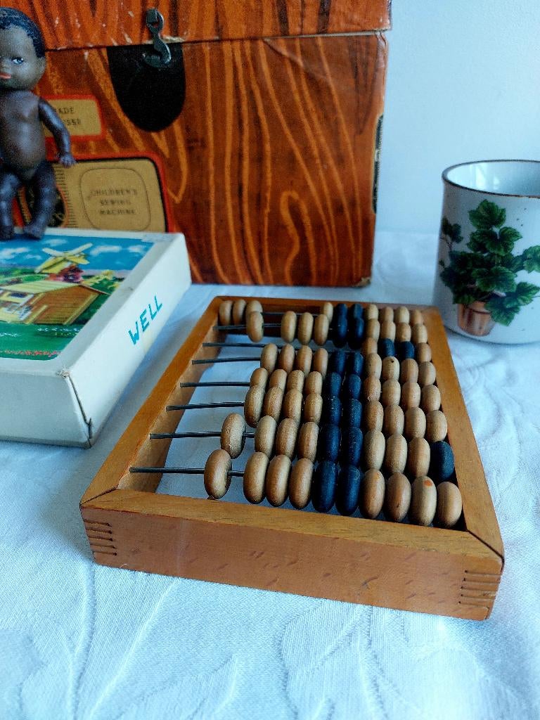 Vintage telraam, abacus, Stschoty Hout, Ophalen