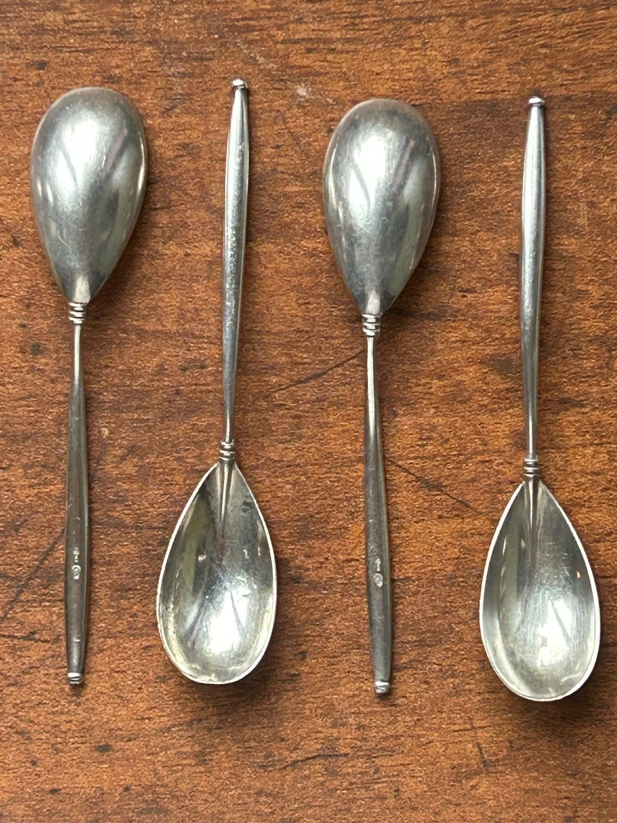 Set van 4 zilveren lepels, mogelijk antiek, Ophalen of Verzenden