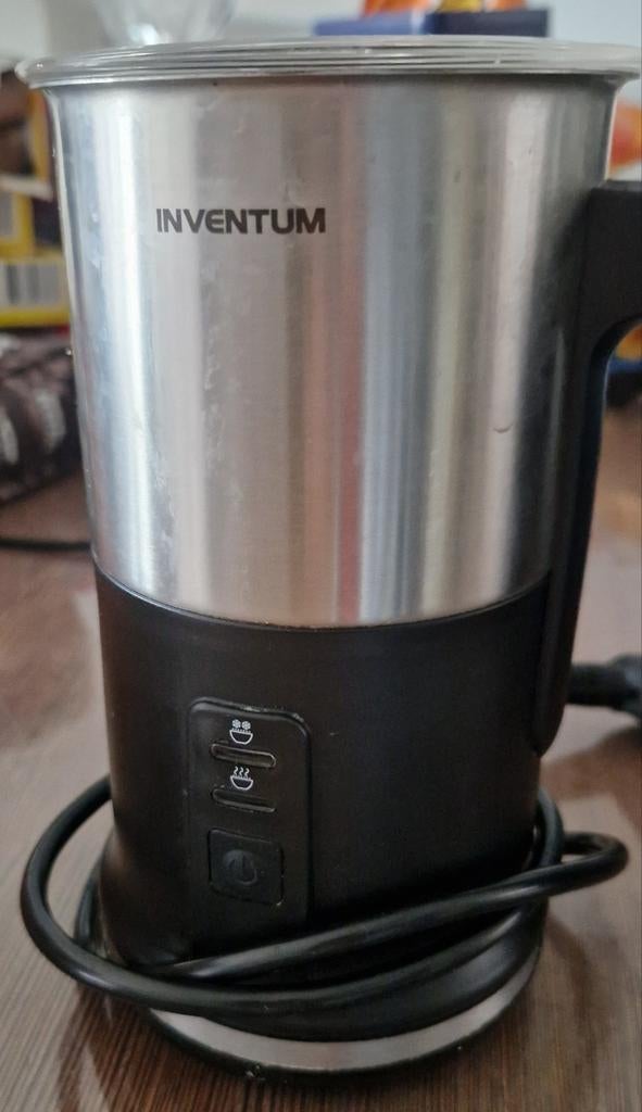Inventum Melkopschuimer MK350 - RVS/Zwart, Witgoed en Apparatuur, Melkopschuimers, Ophalen, Zo goed als nieuw, Elektrische melkopschuimer