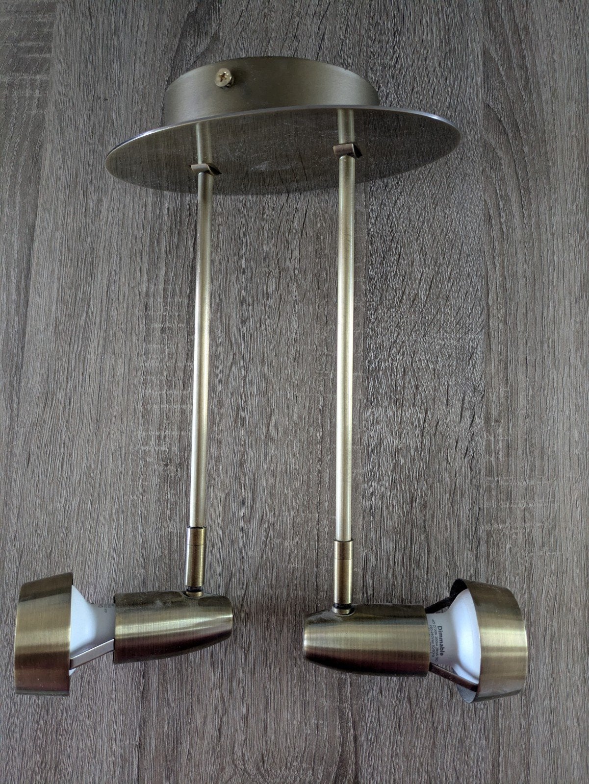 Massive Plafondspot - 2x40W - Bronskleurig, Gebruikt, Modern, Verstelbaar, Plafondspot