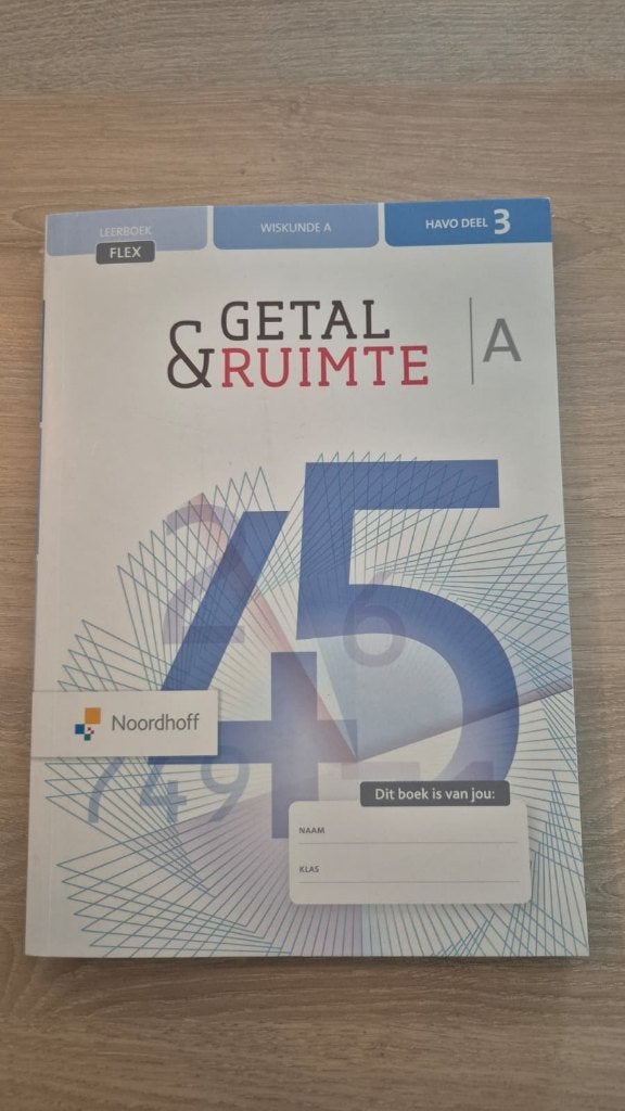 Getal en Ruimte deel 3 Havo, Boeken, Wiskunde A, Noordhoff, HAVO, Ophalen of Verzenden