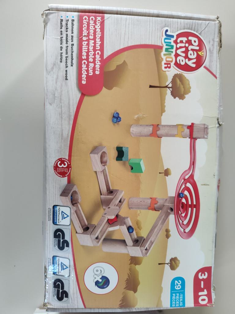 Play tive junior houten knikkerbaan compleet Caldera, Kinderen en Baby's, Ophalen of Verzenden, Gebruikt