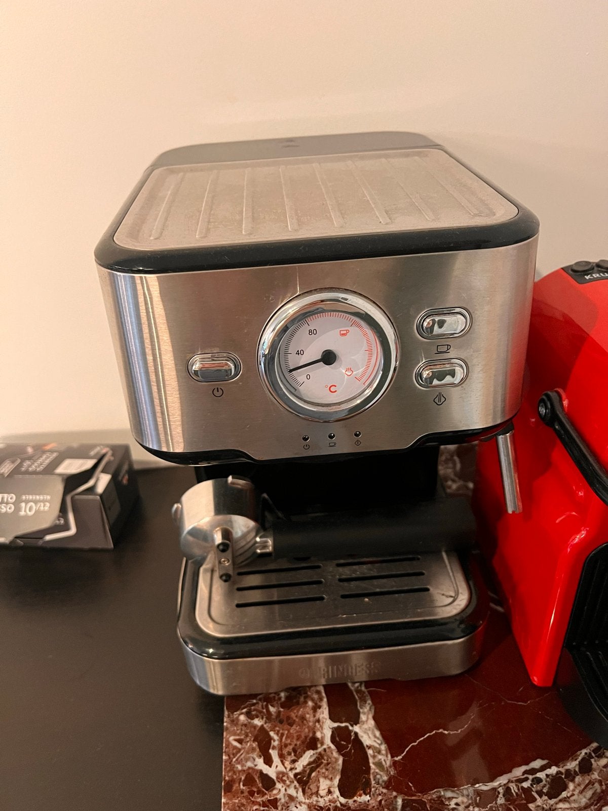 Princess Espressomachine - Zo goed als nieuw, Witgoed en Apparatuur, Ophalen, Afneembaar waterreservoir, Espresso apparaat, Gemalen koffie
