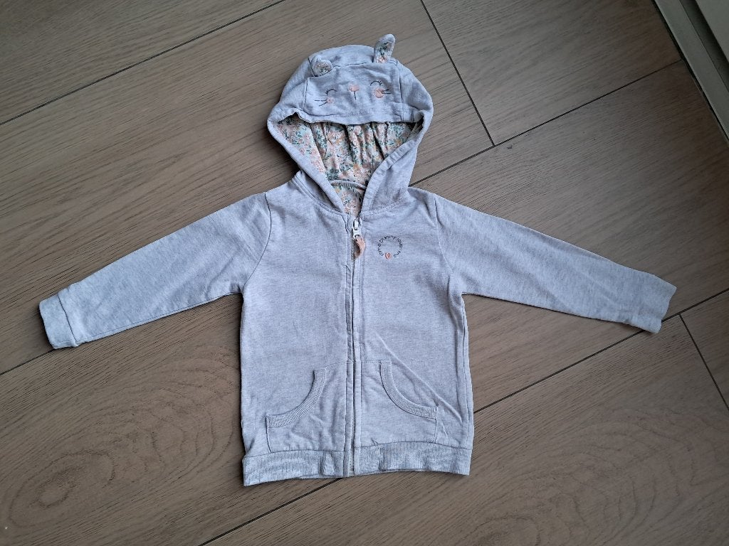 K55 Lichtgrijs vestje Mothercare maat 92, Gebruikt, Meisje, Trui of Vest, Ophalen of Verzenden