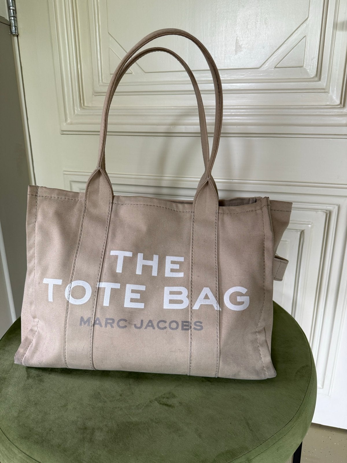 Marc Jacobs The Tote Bag - Beige Canvas, Ophalen of Verzenden, Gebruikt, Beige, Handtas