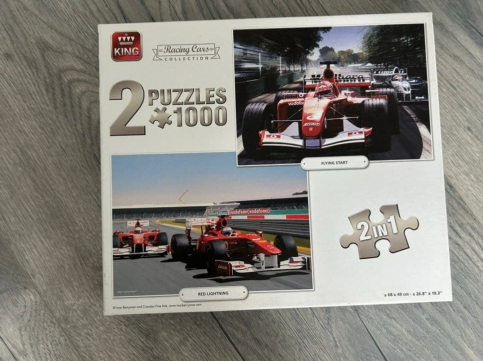 2 in 1 king puzzel 1000 stukjes, Ophalen of Verzenden, 500 t/m 1500 stukjes, Zo goed als nieuw