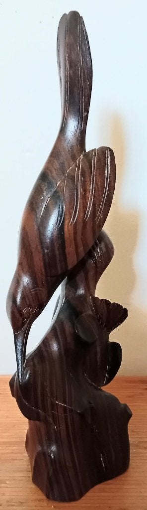 Hand gestoken coromandel houten vogel, Antiek en Kunst, Ophalen of Verzenden, Hout, Houtsnijwerk, Vogel