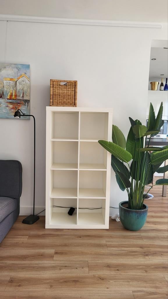 Ikea Kallax open kast wit - 2x4 vakken (2 stuks), Huis en Inrichting, Ophalen, Met plank(en), Gebruikt, 100 tot 150 cm
