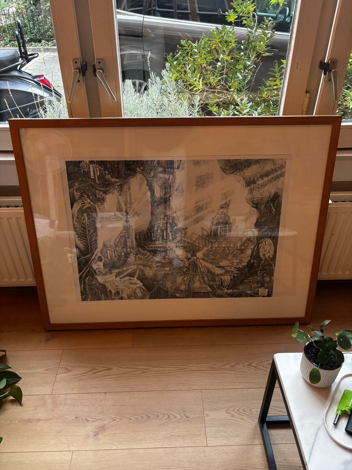 Prachtige grote schilderijlijst, kunstlijst, inclusief kunst, Huis en Inrichting, Woonaccessoires | Lijsten, Ophalen, Schilderijlijst