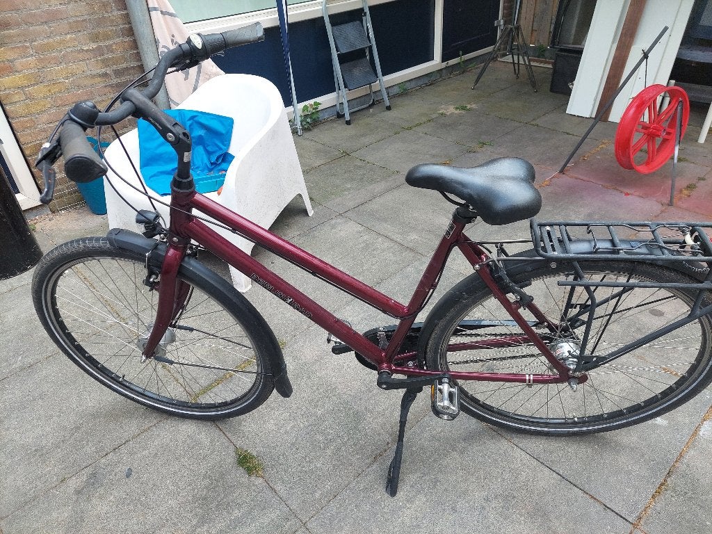 dames fiets 28'", Velgrem, Versnellingen, Zo goed als nieuw, 50 tot 53 cm