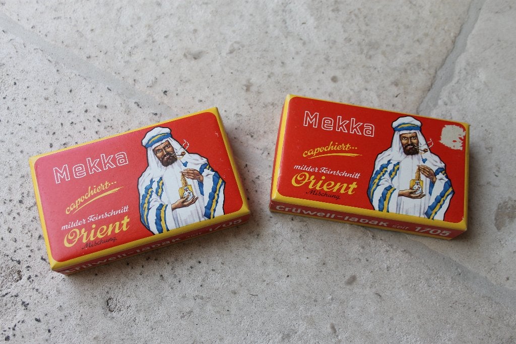 2 WW2 German Mekka Cardboard Cigarette Boxes, Verzenden, Landmacht, Duitsland, Overige typen