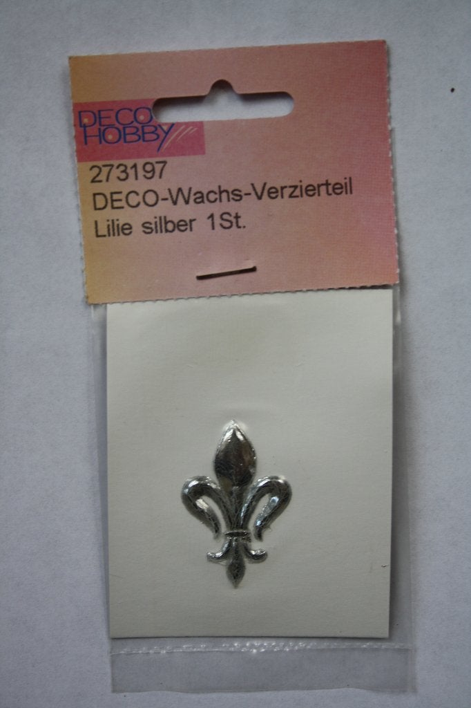 5 stuks ornamenten lelie zilver voor het decoreren van kaars, Verzenden, Nieuw, Zilver, Knutselmateriaal
