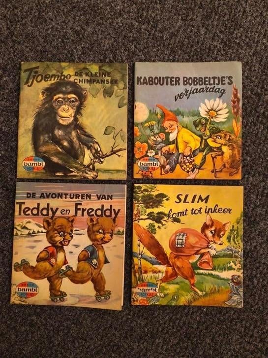 4 Vintage Bambi voorleesboekjes, Ophalen, Gelezen, Sprookjes