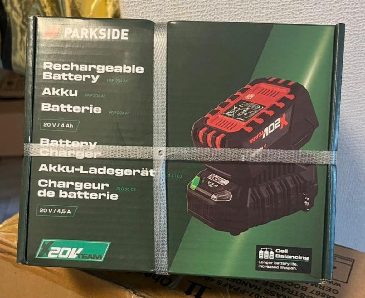 Parkside X20V Team Accu 4.5Ah en Snellader Set, Ophalen of Verzenden, Nieuw