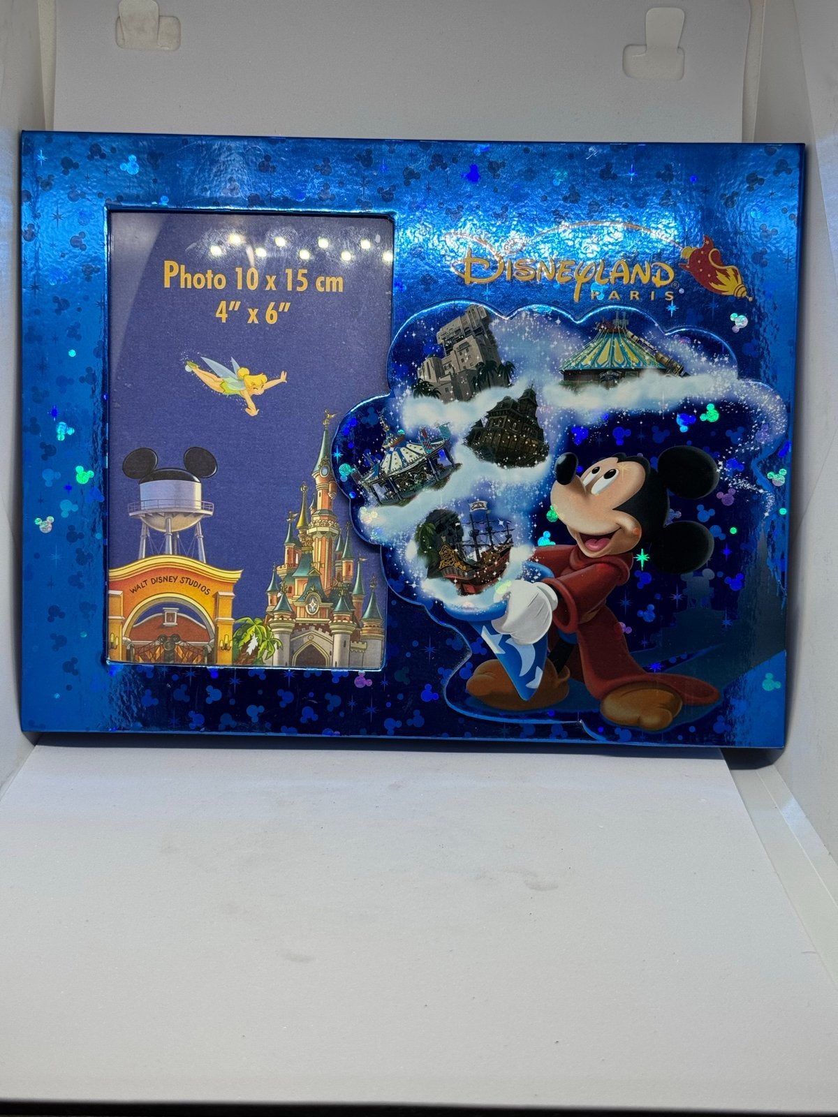 Disney fotolijst Mickey Mouse Disneyland Parijs 10x15cm, Kunststof, Gebruikt, Blauw, Ophalen of Verzenden