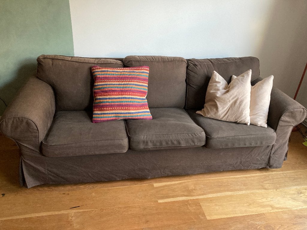 Bank Ektorp IKEA, Huis en Inrichting, Banken | Bankstellen, Ophalen, Gebruikt, Tweepersoons, 75 tot 100 cm