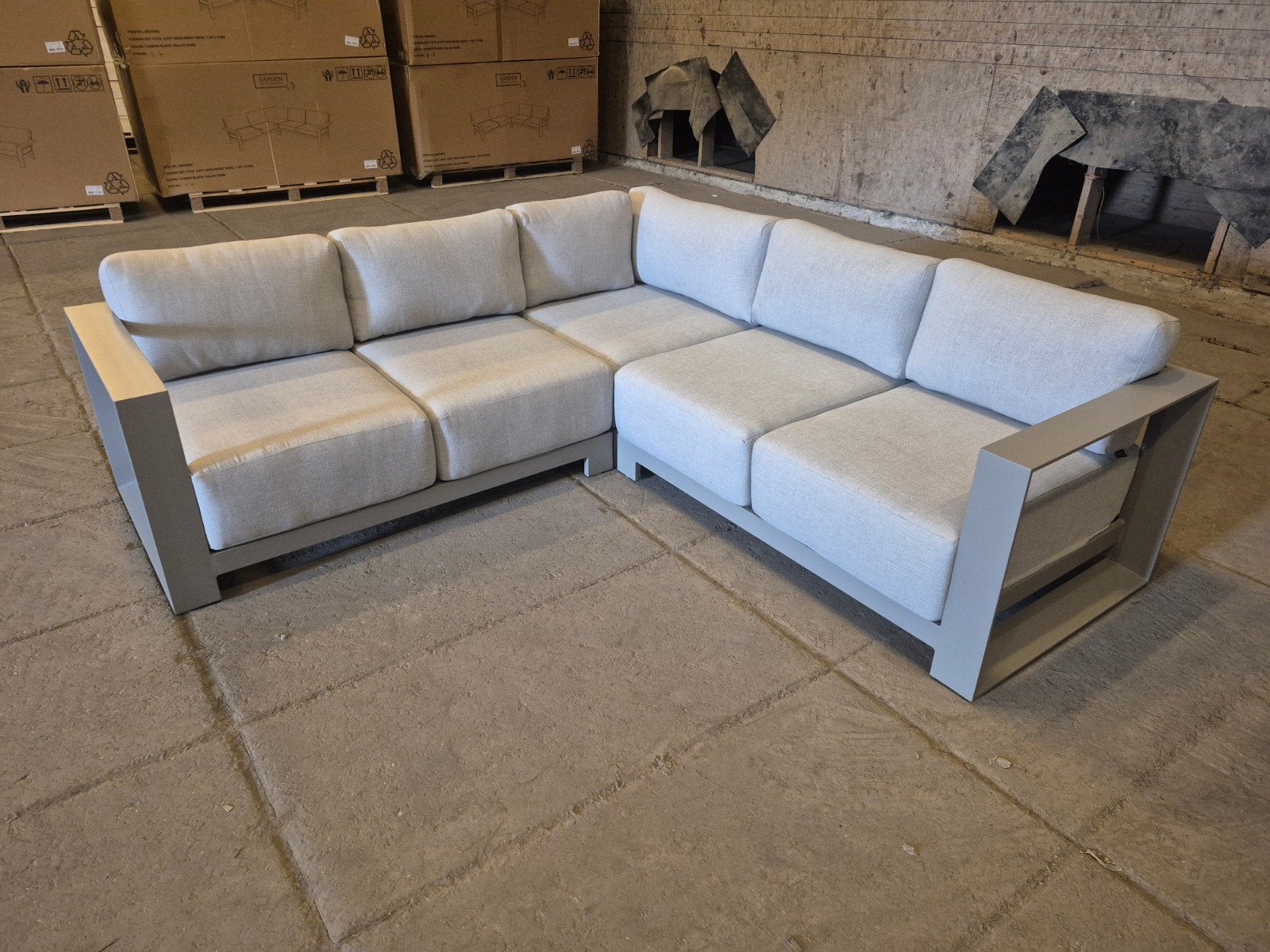 3 delige aluminium showroommodel. Absolute topstaat!, Ophalen, Aluminium, Stoel