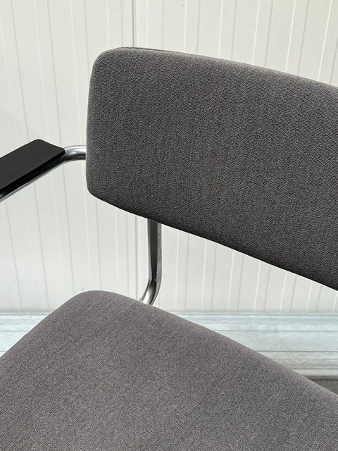 Gispen 1235 eettafelstoelen vintage stoelen grijs prijs p/st, Gebruikt, Twee, ., Overige materialen