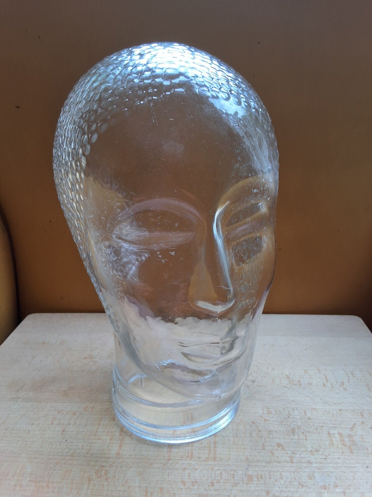 Glazen Hoofd Mannequin - Hoedenstandaard vintage design, Ophalen of Verzenden