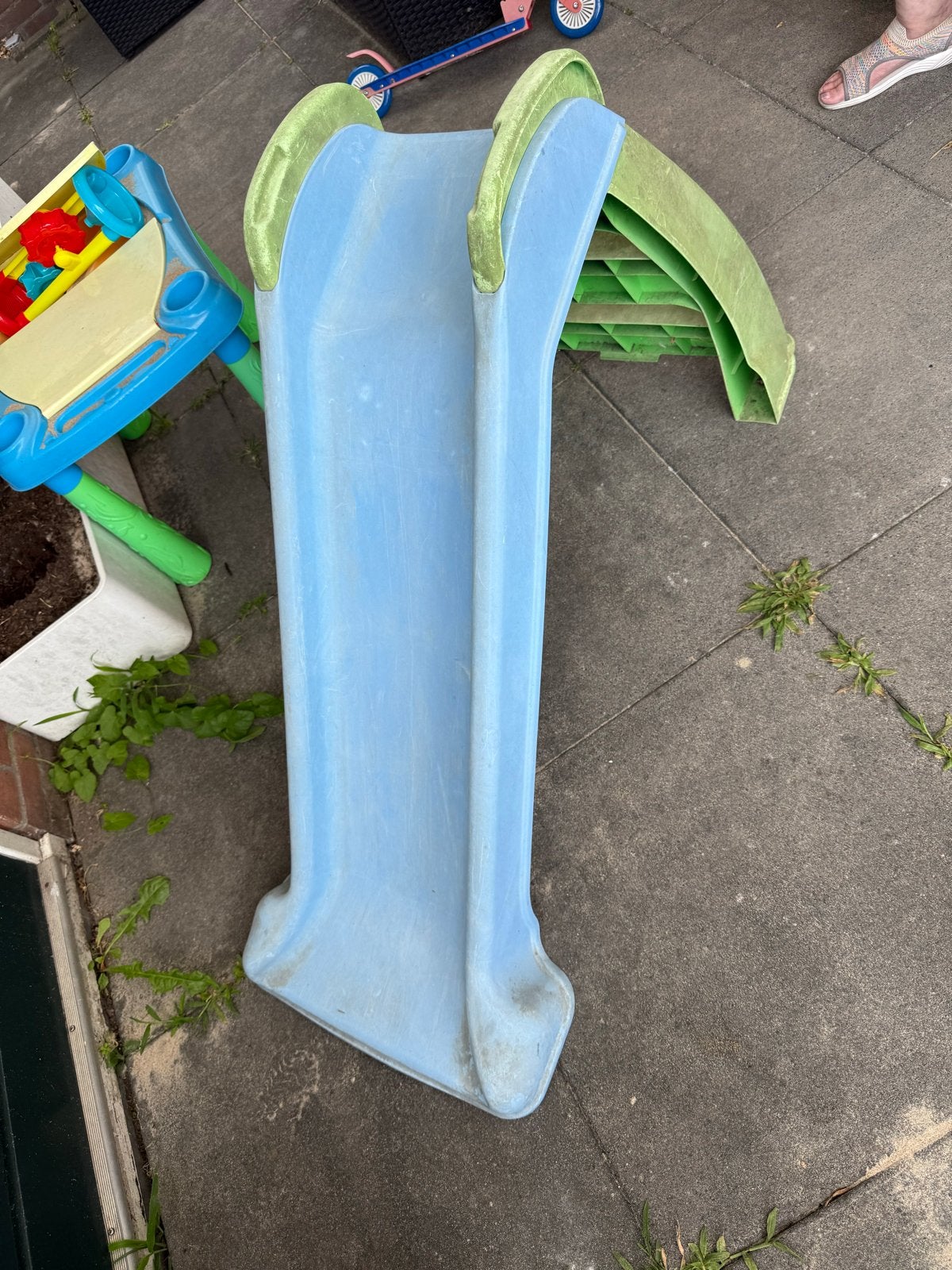 Gratis - Blauwe glijbaan voor kinderen - Gebruikt, Ophalen, Gebruikt, Glijbaan