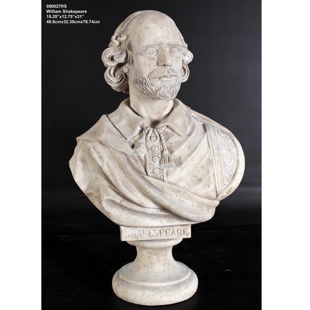 William Shakespeare Bust 79 cm - William Shakespeare buste, Verzamelen, Muziek, Artiesten en Beroemdheden, Ophalen, HorecaBeelden