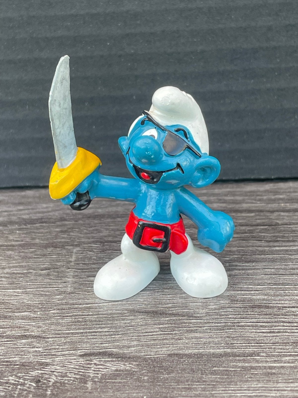 Smurf Piraat Figuurtje - Vintage Smurfen Collectible, Verzamelen, Smurfen, Ophalen of Verzenden, Gebruikt, Overige Smurfen, Poppetje, Figuurtje of Knuffel