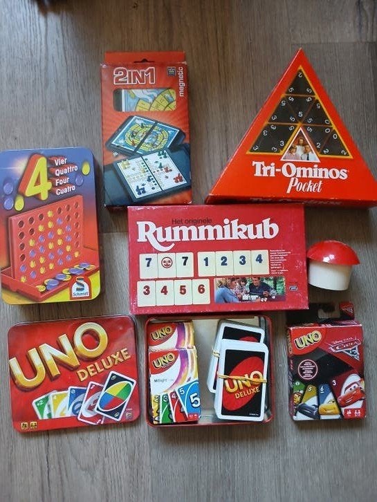 SNEL WEG Reis spellen (Rummikub, UNO, Tri-Omino, Gebruikt, Ophalen of Verzenden, Vijf spelers of meer, Schmidt, Mattel