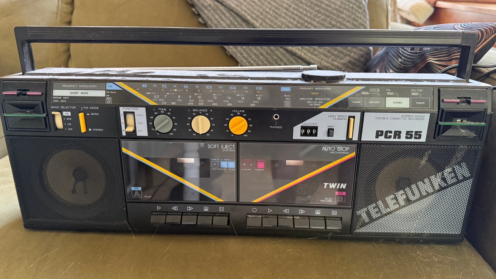 vintage Telefunken jaren 80 ghettoblaster, Ophalen, Gebruikt, Radio