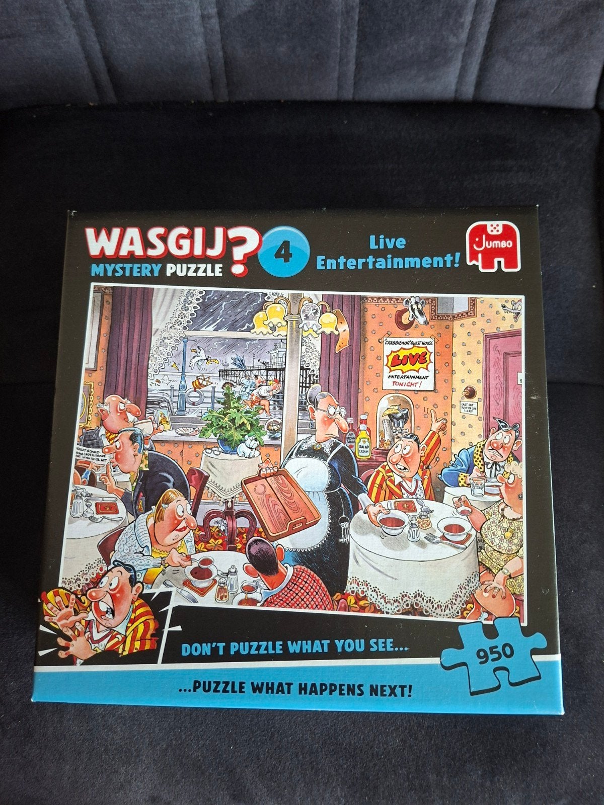 wasgij puzzel 950 stukjes. nr 4 live entertainment, Ophalen, 500 t/m 1500 stukjes, Zo goed als nieuw