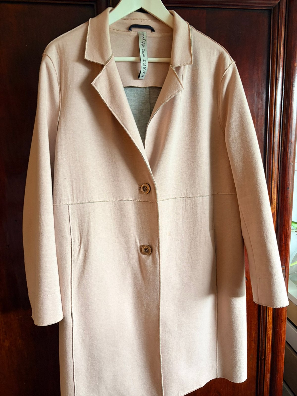 Mooie roze Reset tussen- jas, Ophalen of Verzenden, Zo goed als nieuw, Maat 46/48 (XL) of groter, Roze