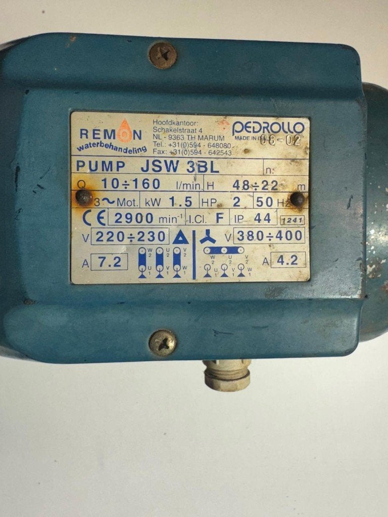 waterpomp pedrollo JSW 3AL GOED WERKEND actie  € 325,-, Tuin en Terras, P, PEDROLLO, Ophalen of Verzenden, Zo goed als nieuw