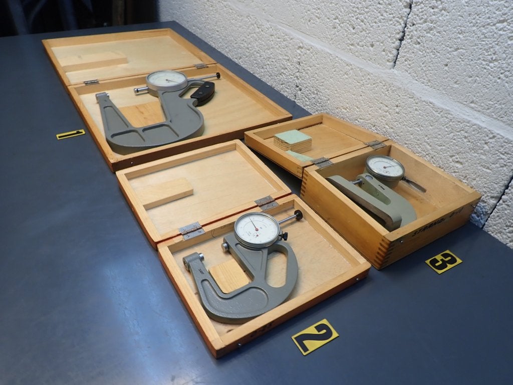 3x Sneldiktemeter / micrometer 0-50mm / snel dikte meter, Niet ingevuld, Gebruikt, Afstand, Niet ingevuld