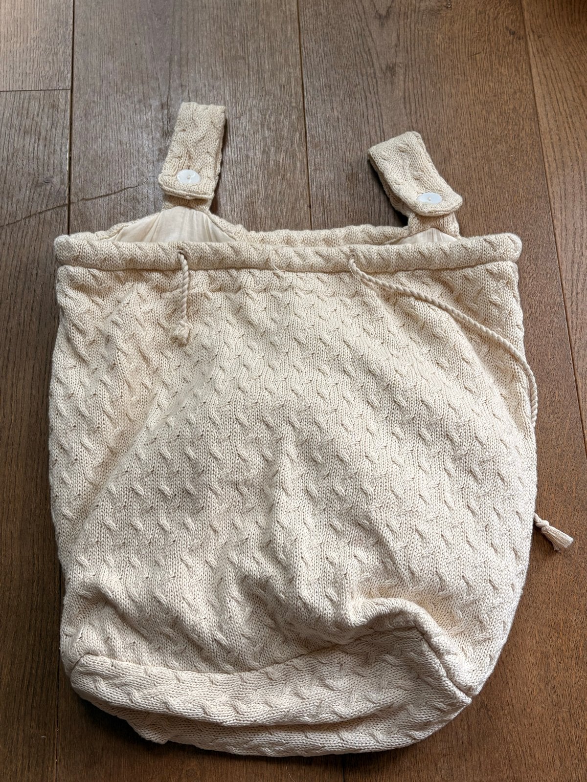 Gebreide Zak voor aan de Box - Crème, Ophalen of Verzenden, Gebruikt