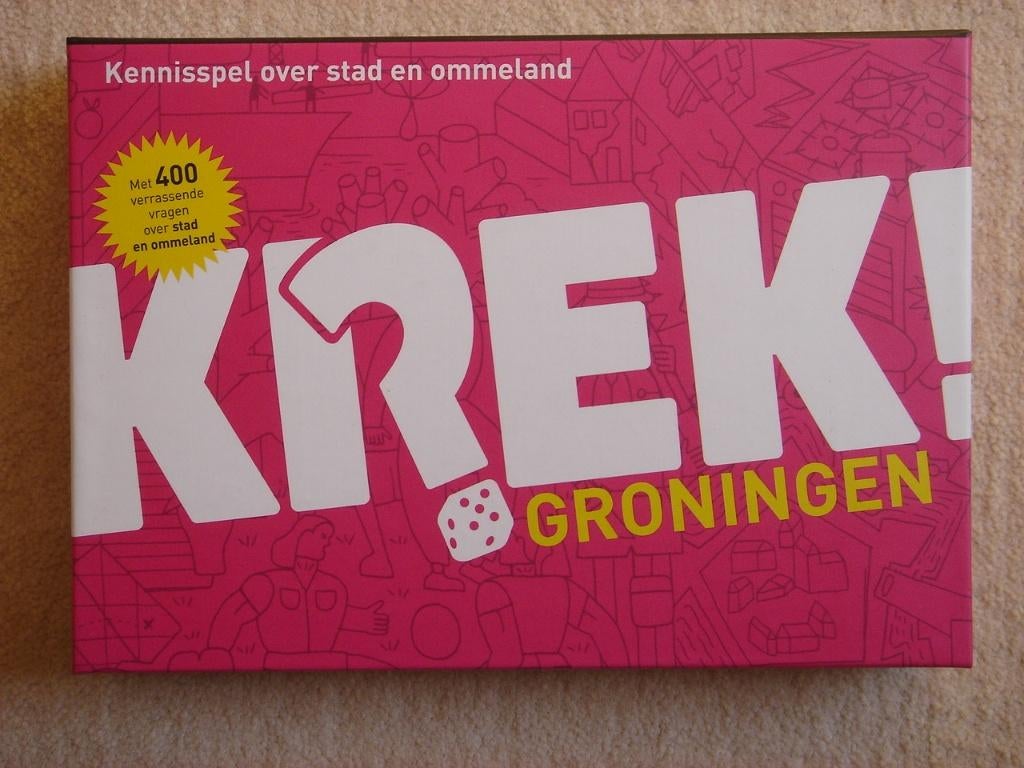 LEUK: Krek! Groningen - Kennisspel over stad en ommeland, Vijf spelers of meer, Ophalen of Verzenden, Zo goed als nieuw