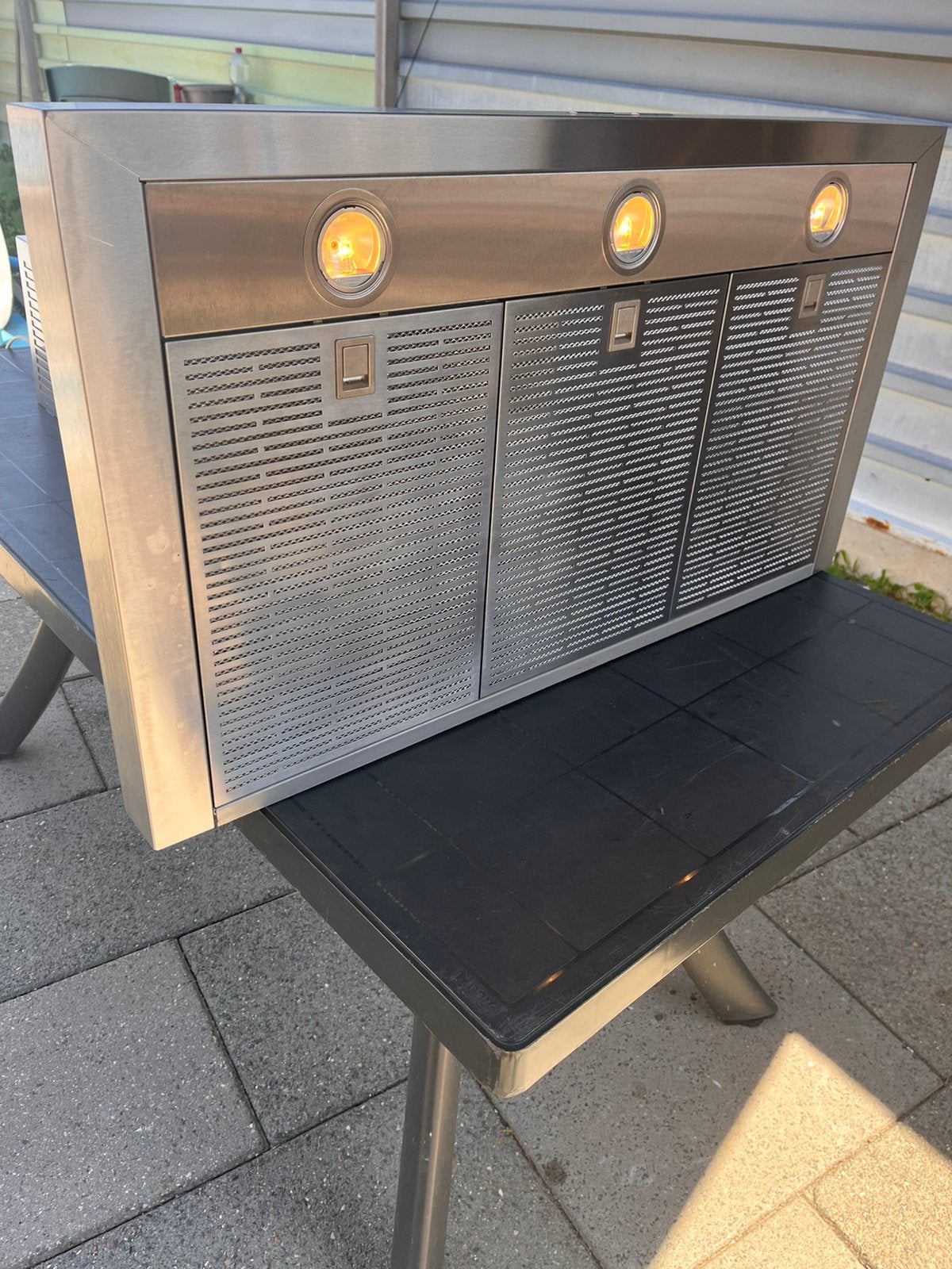 Siemens afzuigkap 90 cm breed, Ophalen, Gebruikt, Vrijstaand, Wandschouwkap