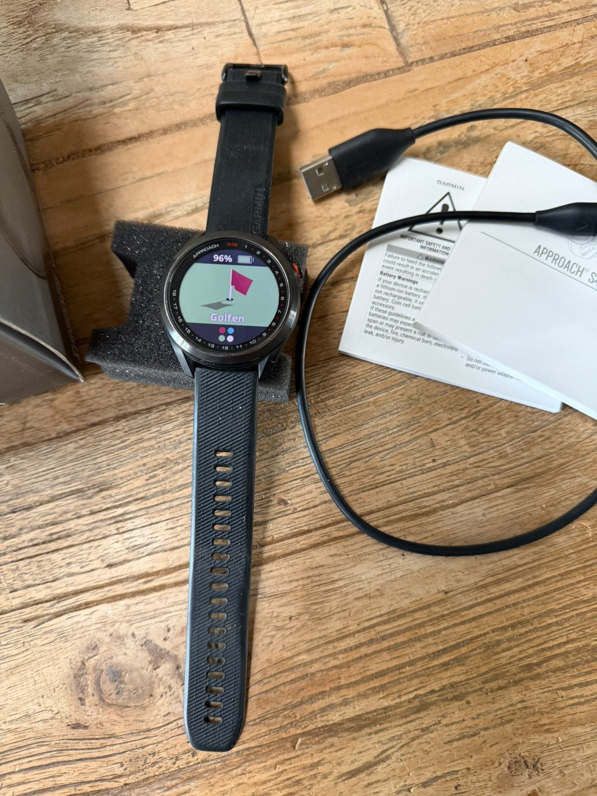 Golfhorloge garmin Approach S42, Ophalen, Zo goed als nieuw, Zwart, Android