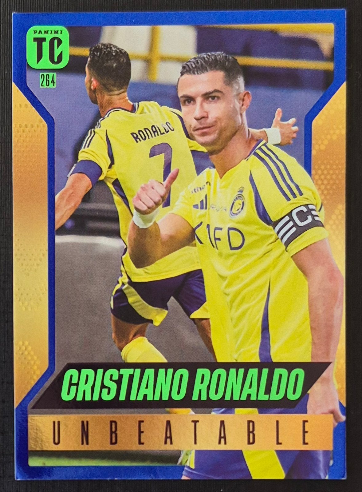 Panini Unbeatable True Blue Cristiano Ronaldo - Al-Nassr, Ophalen of Verzenden, Zo goed als nieuw, Plaatje