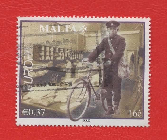 Sport - Fietsen (CEPT-zegel) - Malta - Postbode - ('08) gebr, Verzenden, Gestempeld, Sport