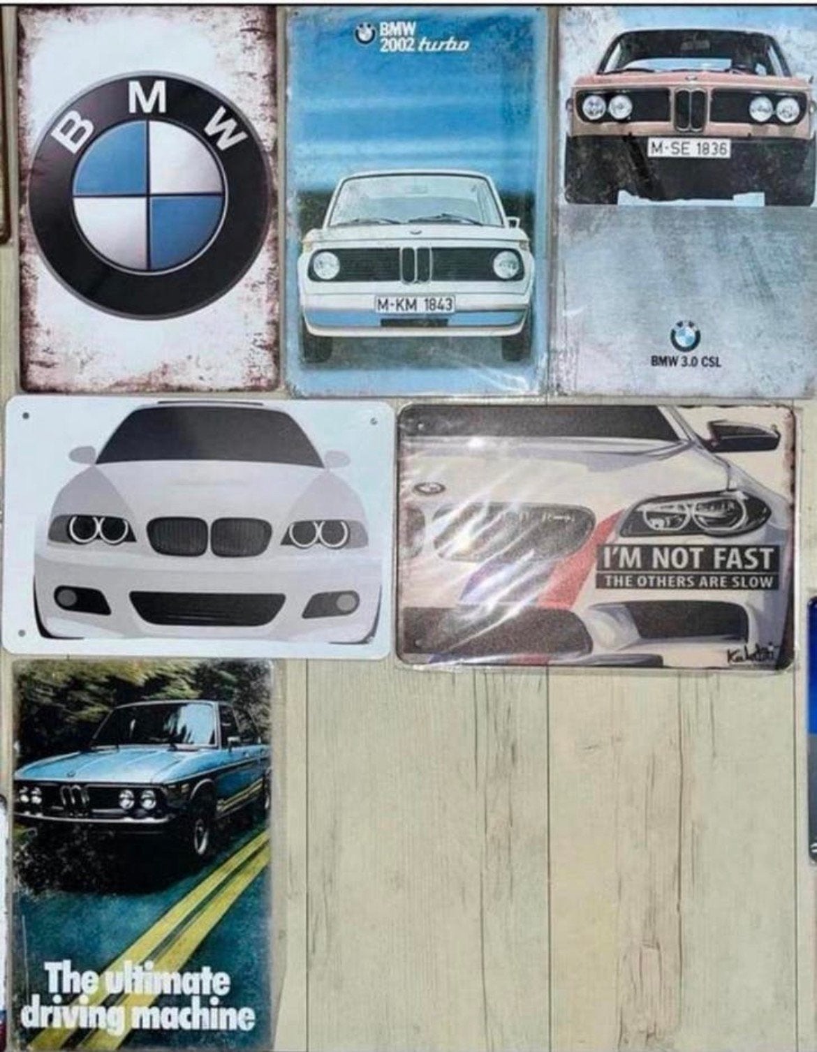Metalen wandbord BMW 20x30 cm (€8 p/st) of 3 voor €22), Ophalen of Verzenden, Zo goed als nieuw, Reclamebord