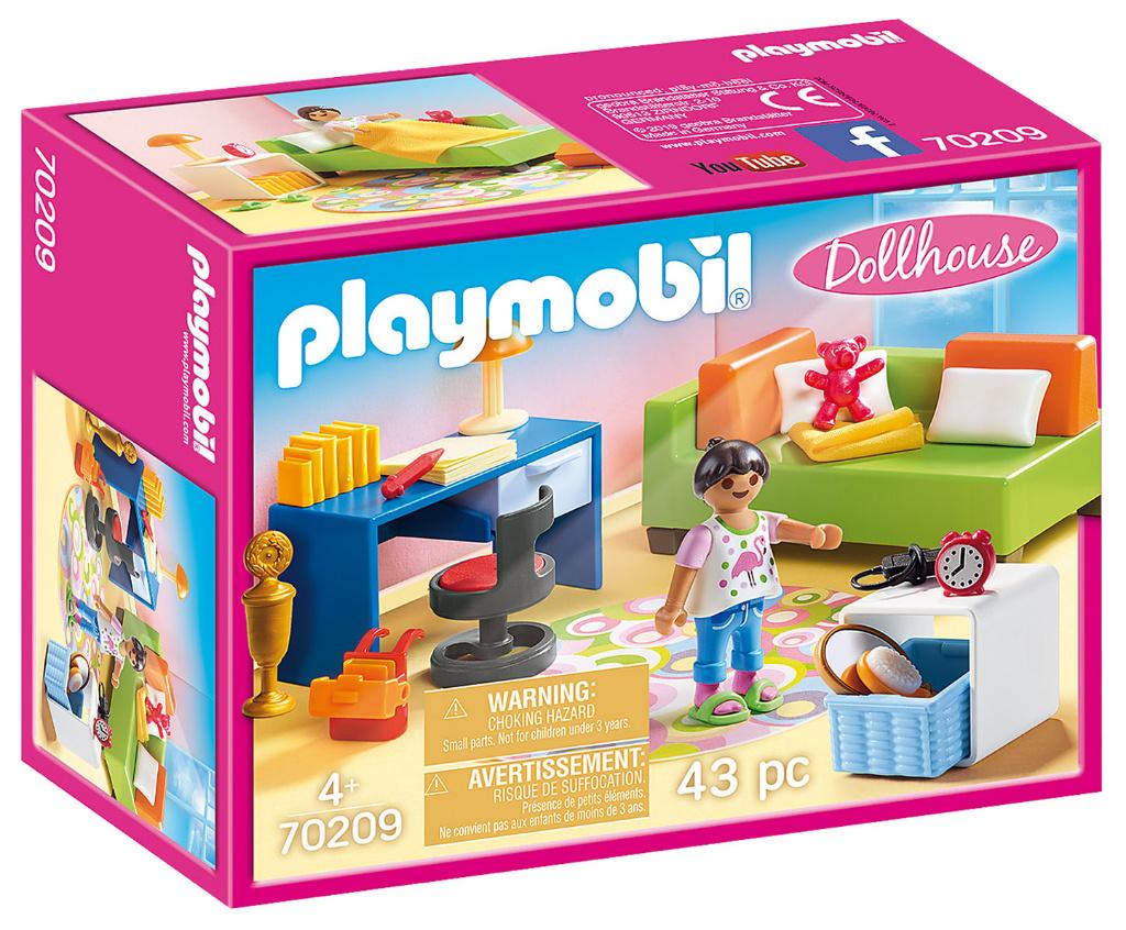 PLAYMOBIL 70209 Dollhouse Kinderkamer met bedbank 43dlg, Ophalen of Verzenden, Nieuw