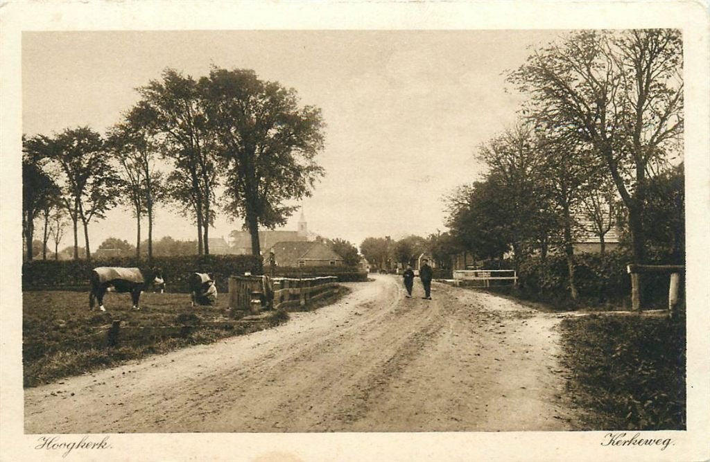 378-377-033 Hoogkerk Kerkeweg, Verzamelen, Ansichtkaarten | Nederland, Verzenden, Voor 1920, Groningen