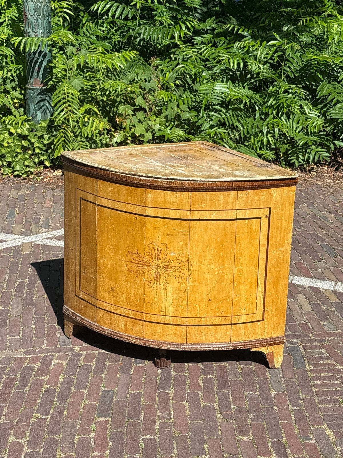 Antieke Halfronde Hoektafel / Bijzettafel, Ophalen