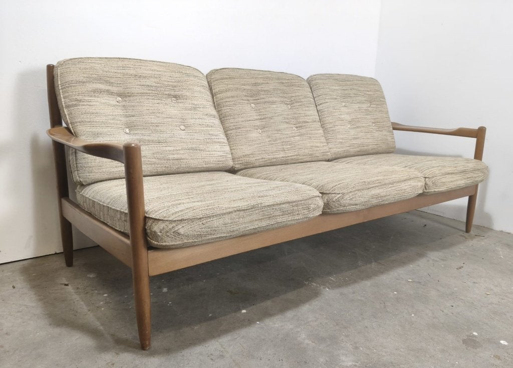 Deens design 3zits bank, Huis en Inrichting, Ophalen, Onbekend, 75 tot 100 cm, Minder dan 150 cm