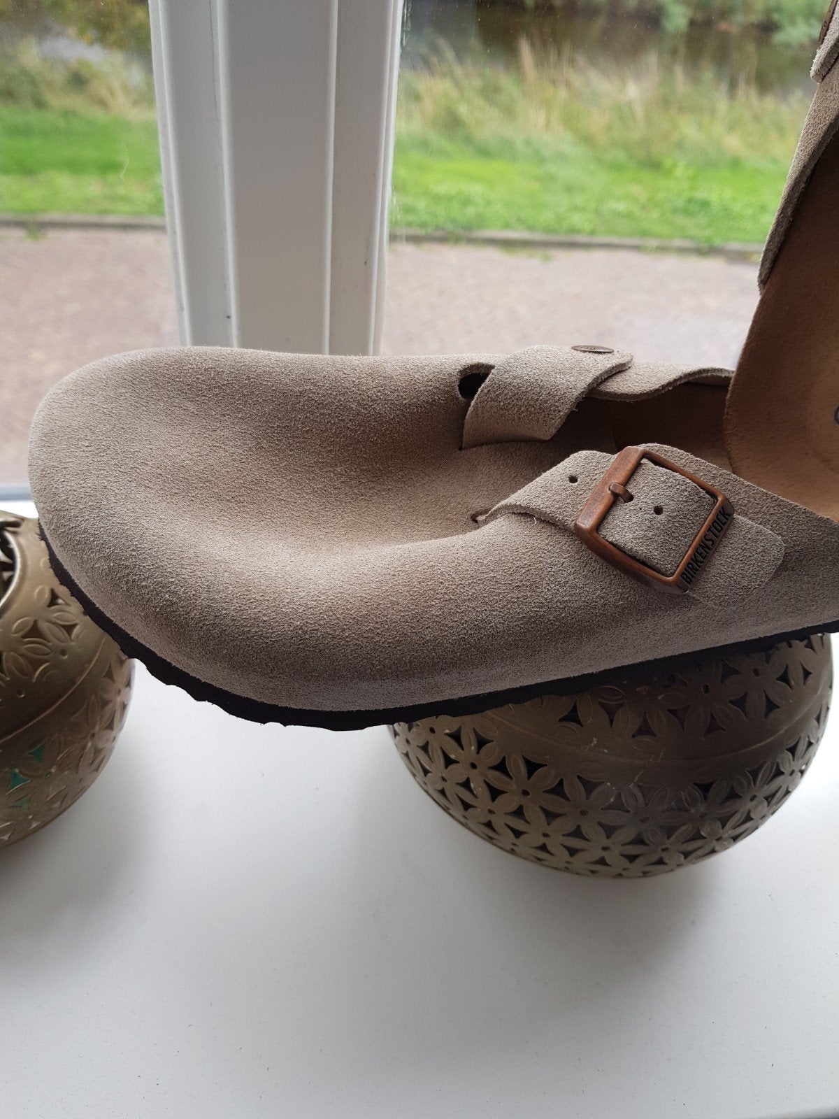 Nieuwe Birkenstock Boston klompen maat 40 Taupe, Slippers, Overige kleuren, Nieuw, Ophalen of Verzenden